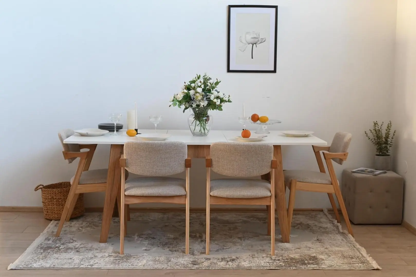 Стол раскладной Fabrik Home Crown (Белый Ясень/Дуб Эвок)