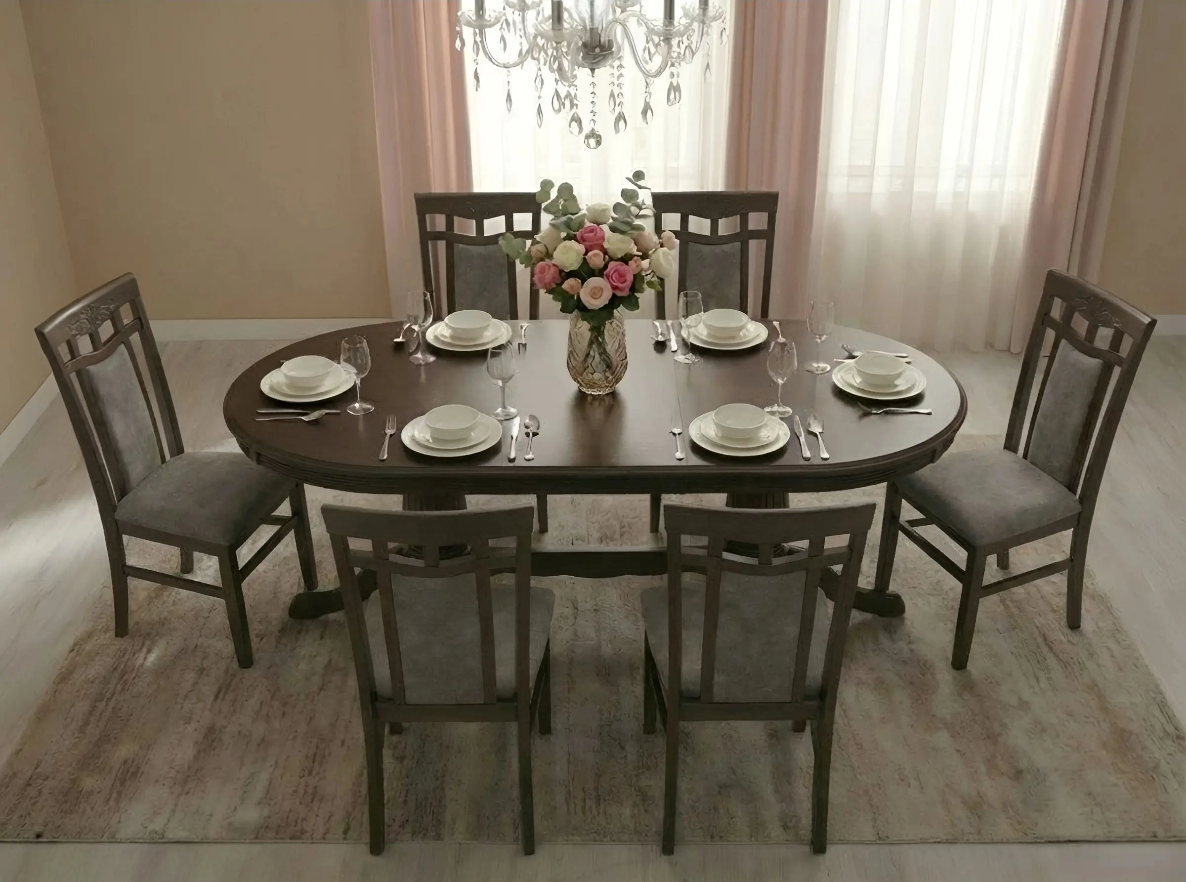 Стол раскладной Fabrik Home Elegance Овал 160/280x100 (Венге)