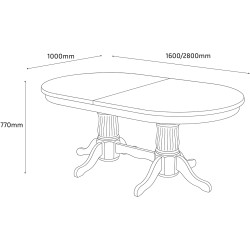 Стол раскладной Fabrik Home Elegance Овал 160/280x100 (Венге) Thumb