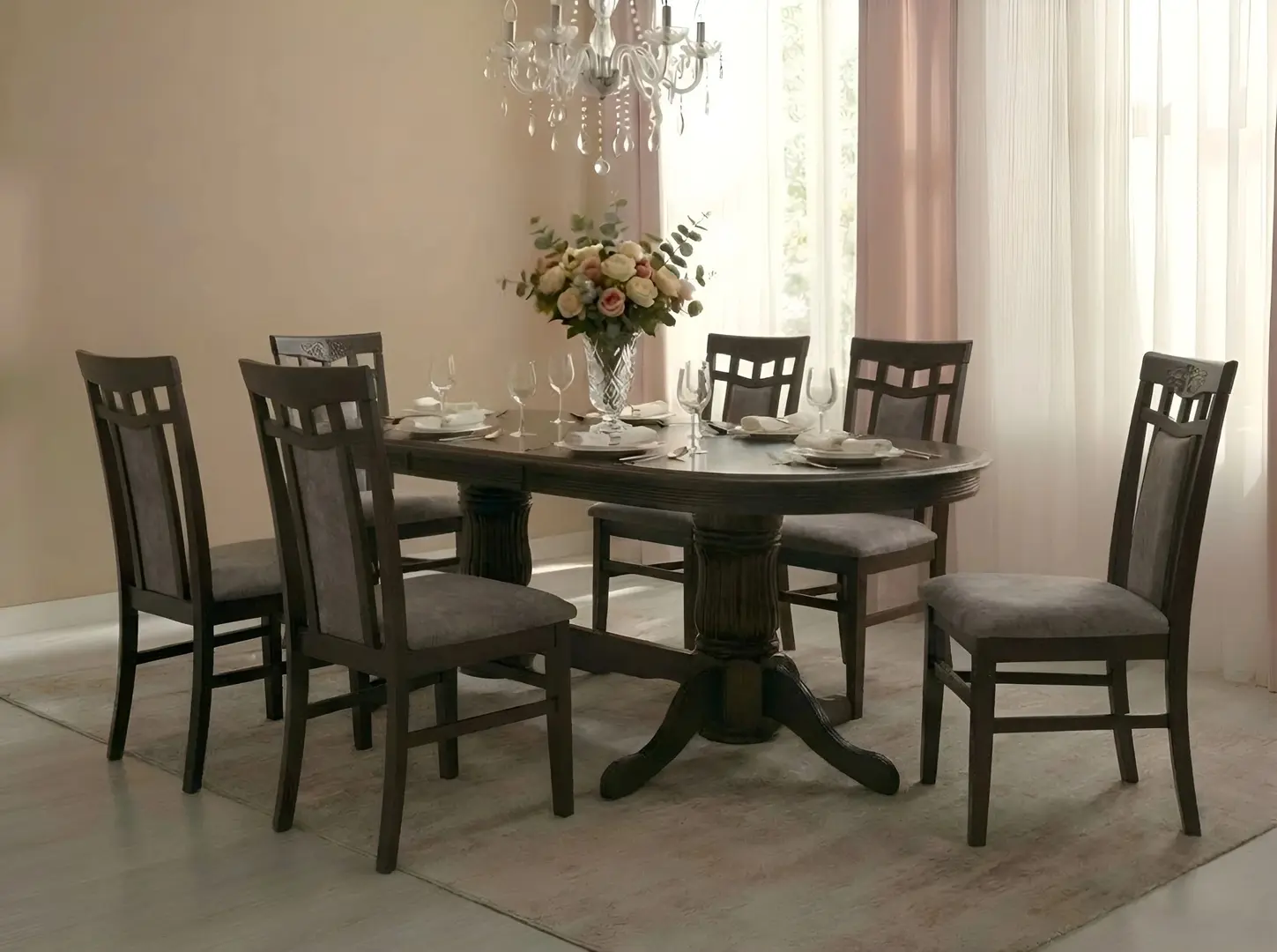 Стол раскладной Fabrik Home Elegance Овал 160/280x100 (Венге)