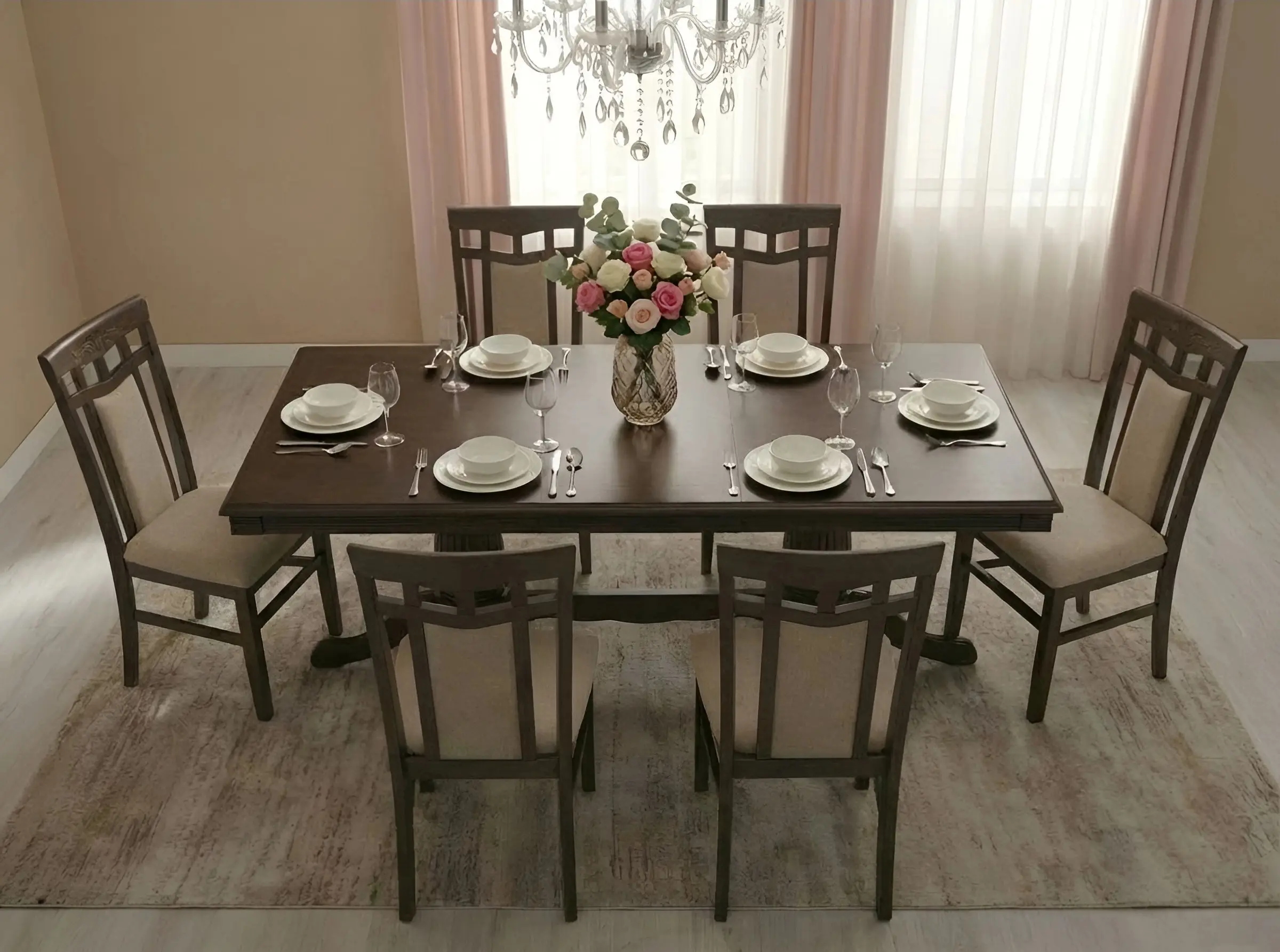 Masa extensibila Fabrik Home Elegance Dreptunghi 160/280x100 (Walnut)