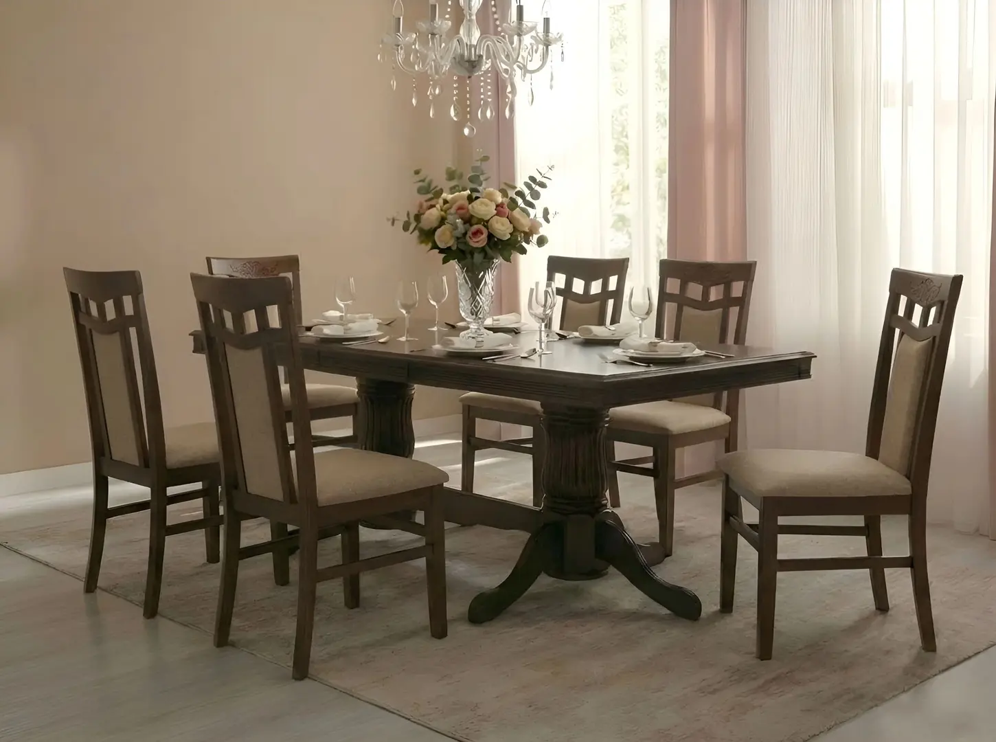 Masa extensibila Fabrik Home Elegance Dreptunghi 160/280x100 (Walnut)