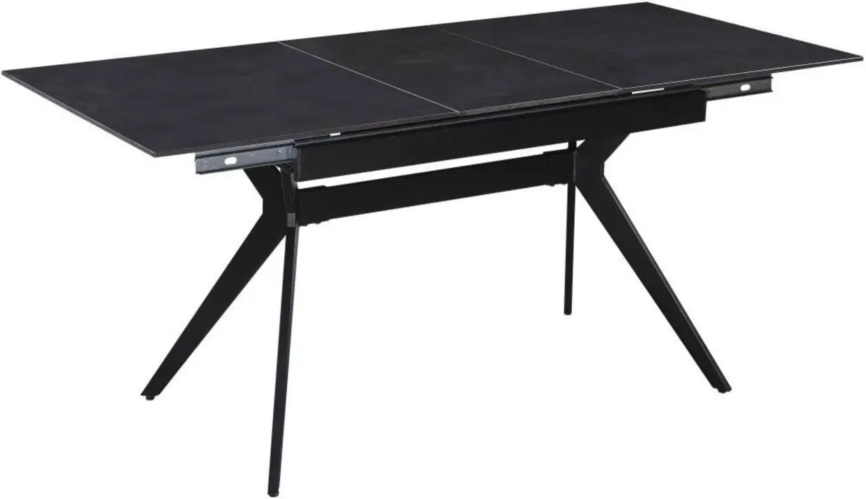 Стол раскладной Fabrik Home Mils 130/170x80 Керамика (Тёмно-серый/Чёрный) - 2