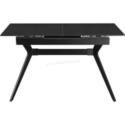 Стол раскладной Fabrik Home Mils 130/170x80 Керамика (Тёмно-серый/Чёрный)