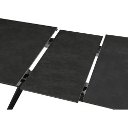 Стол раскладной Fabrik Home Mils 130/170x80 Керамика (Тёмно-серый/Чёрный) Thumb