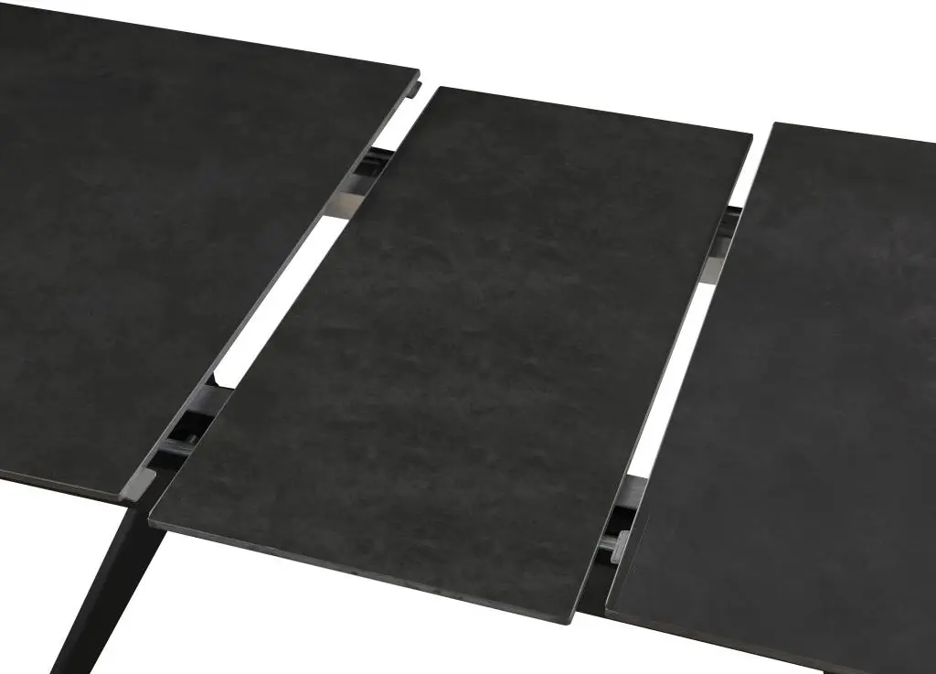 Стол раскладной Fabrik Home Mils 130/170x80 Керамика (Тёмно-серый/Чёрный) - 4