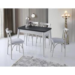 Стол раскладной Fabrik Home Necoline Dolunay DO-1283 100/120см (Антрацит/Белый)