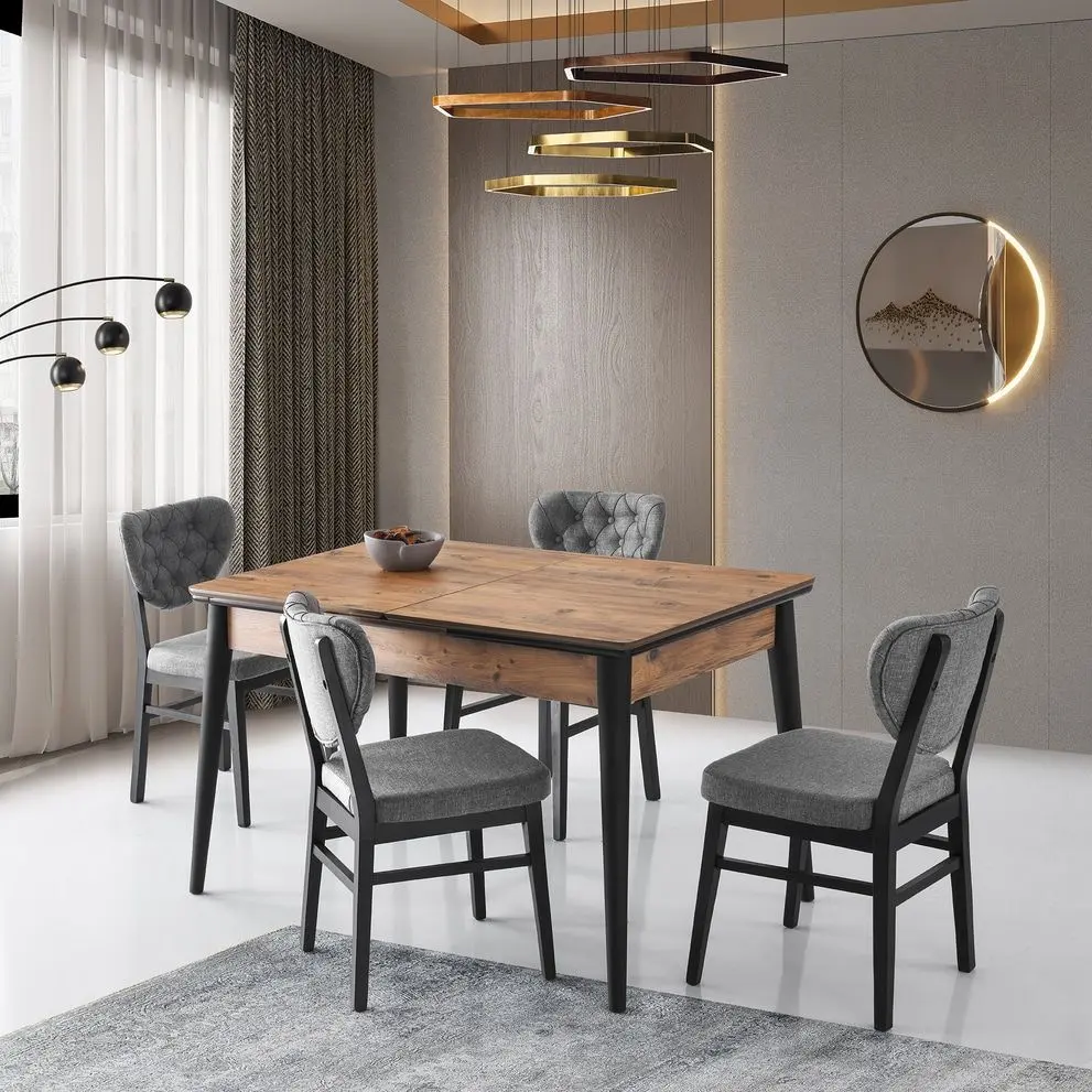 Стол раскладной Fabrik Home Necoline Sigma SG-991 (Атлантическая Сосна/Чёрный)