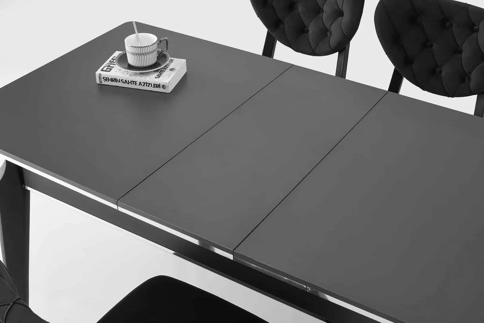 Стол раскладной Fabrik Home Necoline Star ST-983 (Чёрный Мрамор/Чёрный)