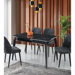 Стол раскладной Fabrik Home Necoline Star ST-983 (Чёрный Мрамор/Чёрный) Thumb