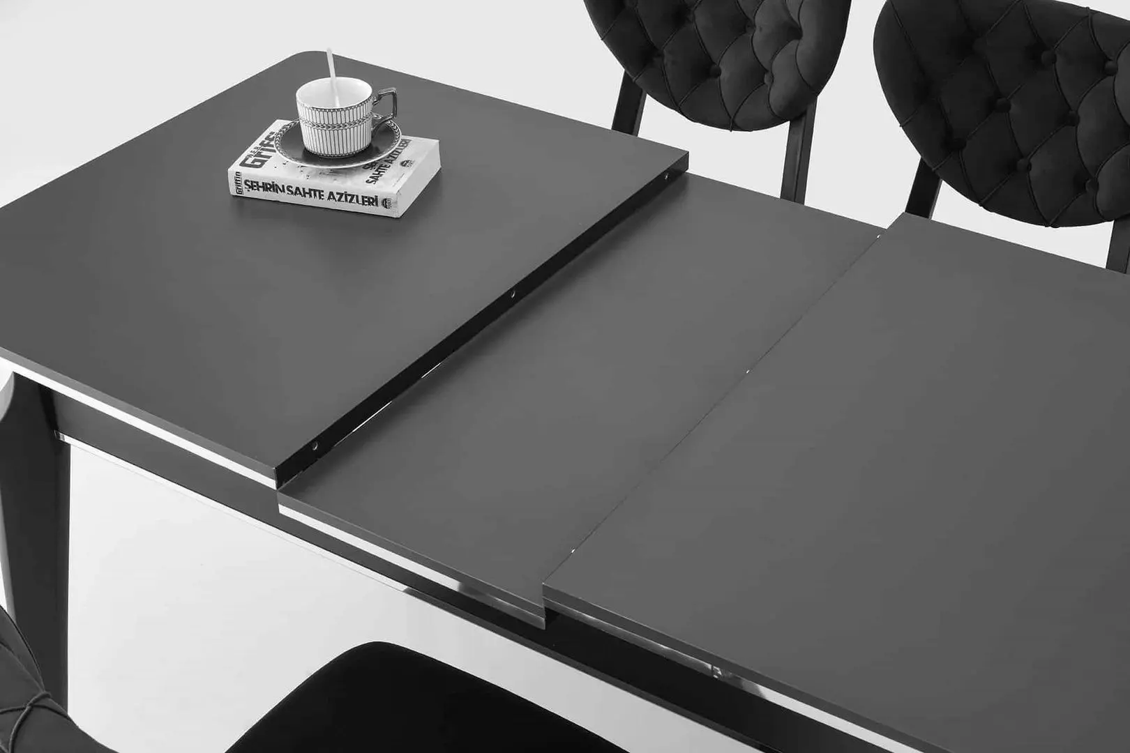 Стол раскладной Fabrik Home Necoline Star ST-983 (Чёрный Мрамор/Чёрный)