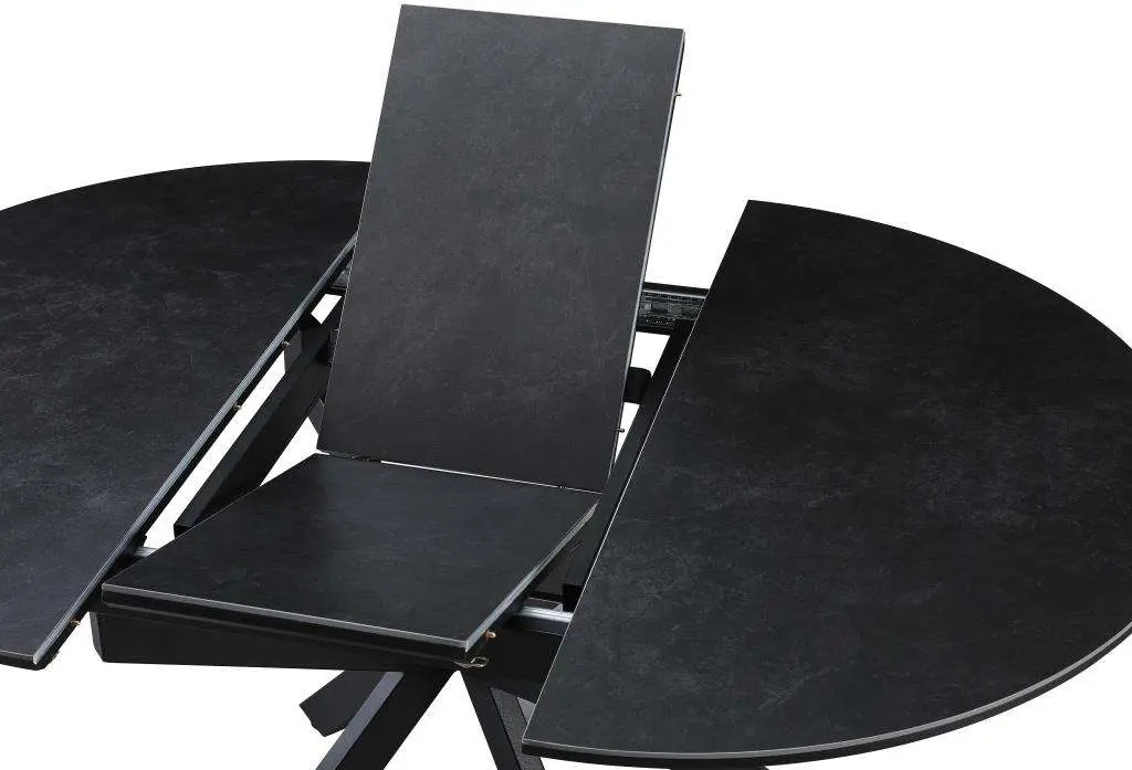 Стол раскладной Fabrik Home Task 105/138x105 (Тёмно-серый/Чёрный) - 3