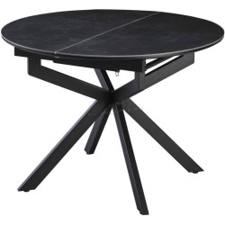 Стол раскладной Fabrik Home Task 105/138x105 (Тёмно-серый/Чёрный)