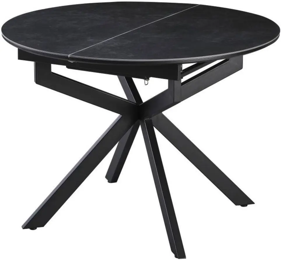 Стол раскладной Fabrik Home Task 105/138x105 (Тёмно-серый/Чёрный)