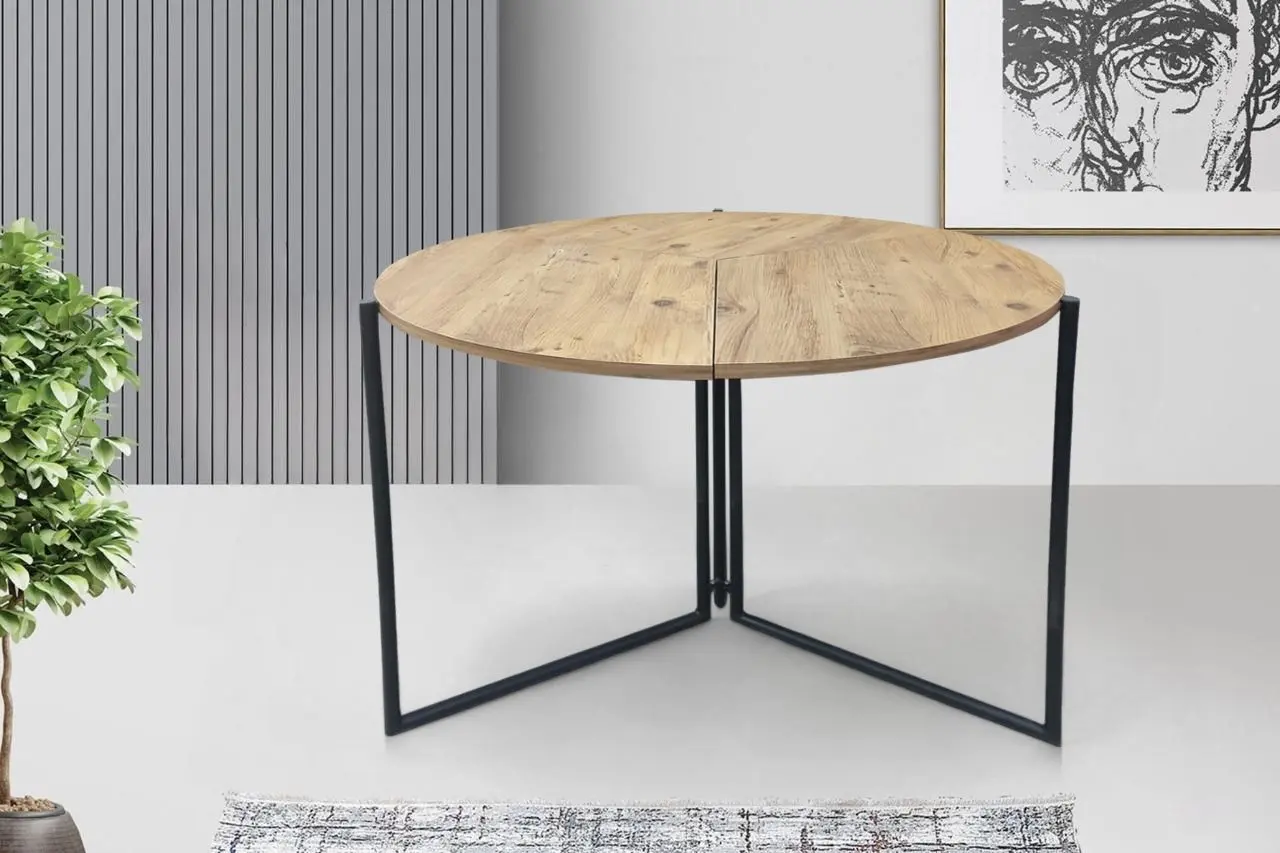 Стол складной Fabrik Home Yaprak YP-1201 (Атлантическая Сосна/Черный)