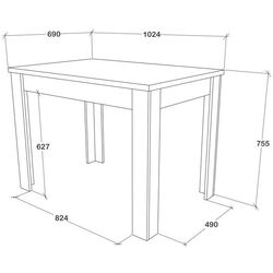 Masa Haaus Zeta 102 cm (Artisan Oak) Thumb