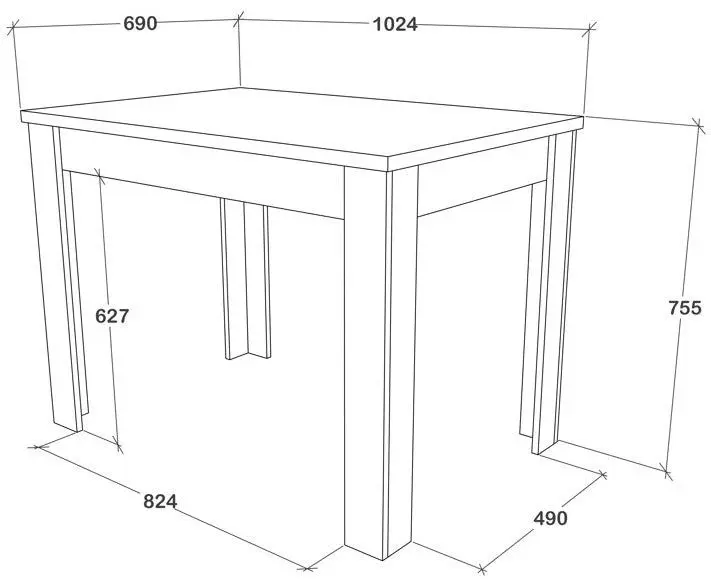 Masa Haaus Zeta 102 cm (Artisan Oak)