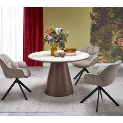 Стол Halmar Arani (Beige Marble/Walnut)