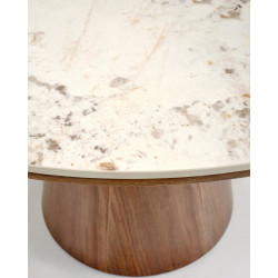 Стол Halmar Arani (Beige Marble/Walnut) Thumb