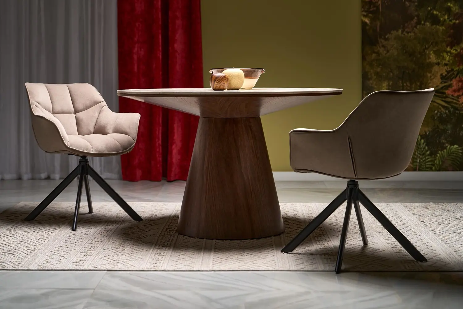 Стол Halmar Arani (Beige Marble/Walnut) - 7