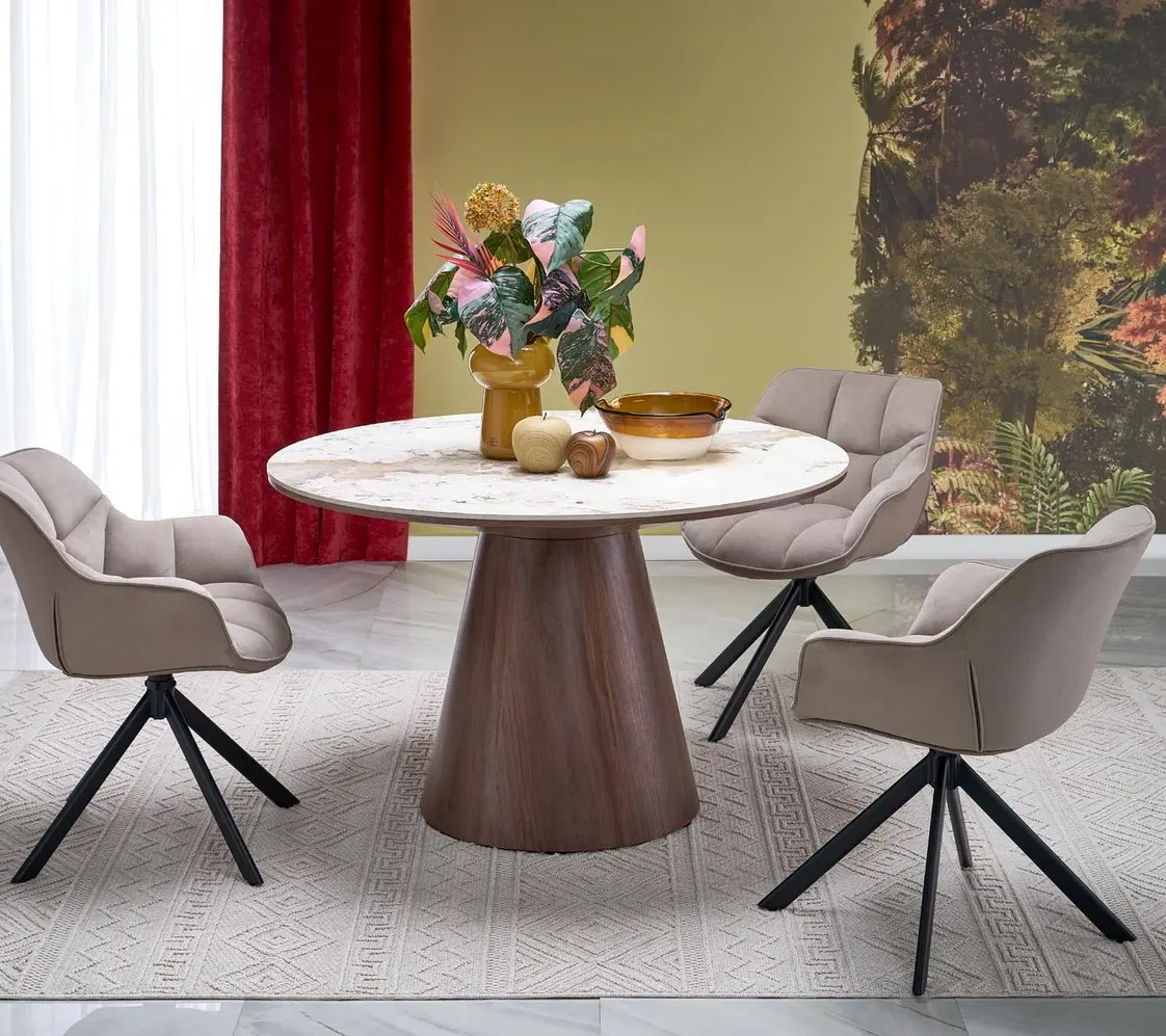 Стол Halmar Arani (Beige Marble/Walnut)