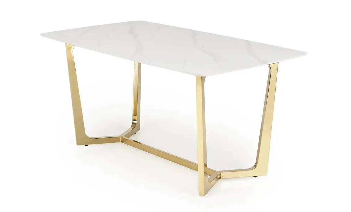 Masa Halmar Clemente (White Marble/Gold)