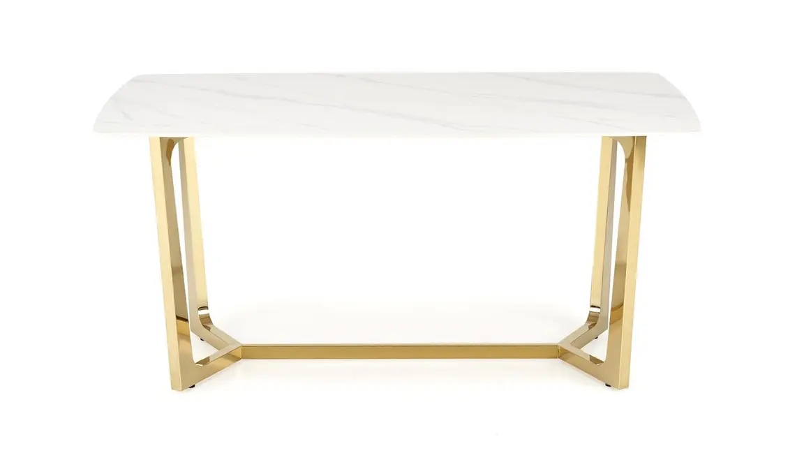 Masa Halmar Clemente (White Marble/Gold)