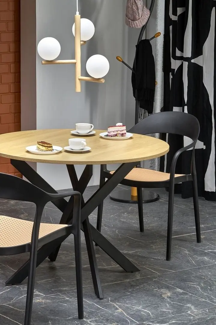 Стол Halmar Edgar 2 76x100 (Golden Oak/Black)