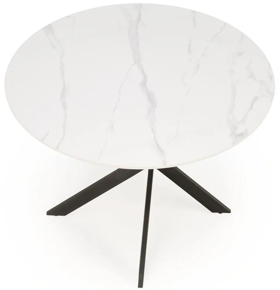 Masa Halmar Edgar 2 76x100 (White Marble/Black)