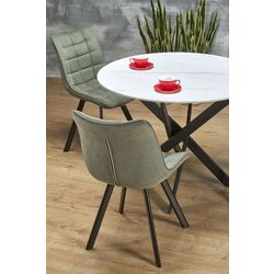 Masa Halmar Edgar 2 76x100 (White Marble/Black) Thumb