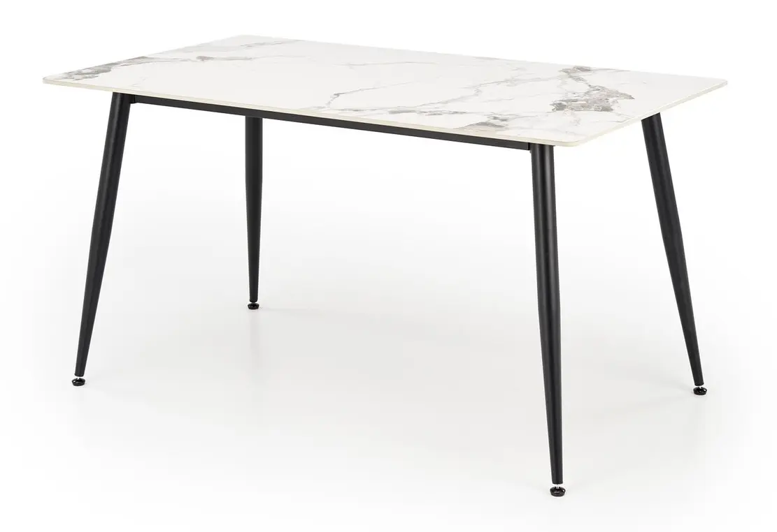 Masa Halmar Emilio 140 (White Marble/Black)