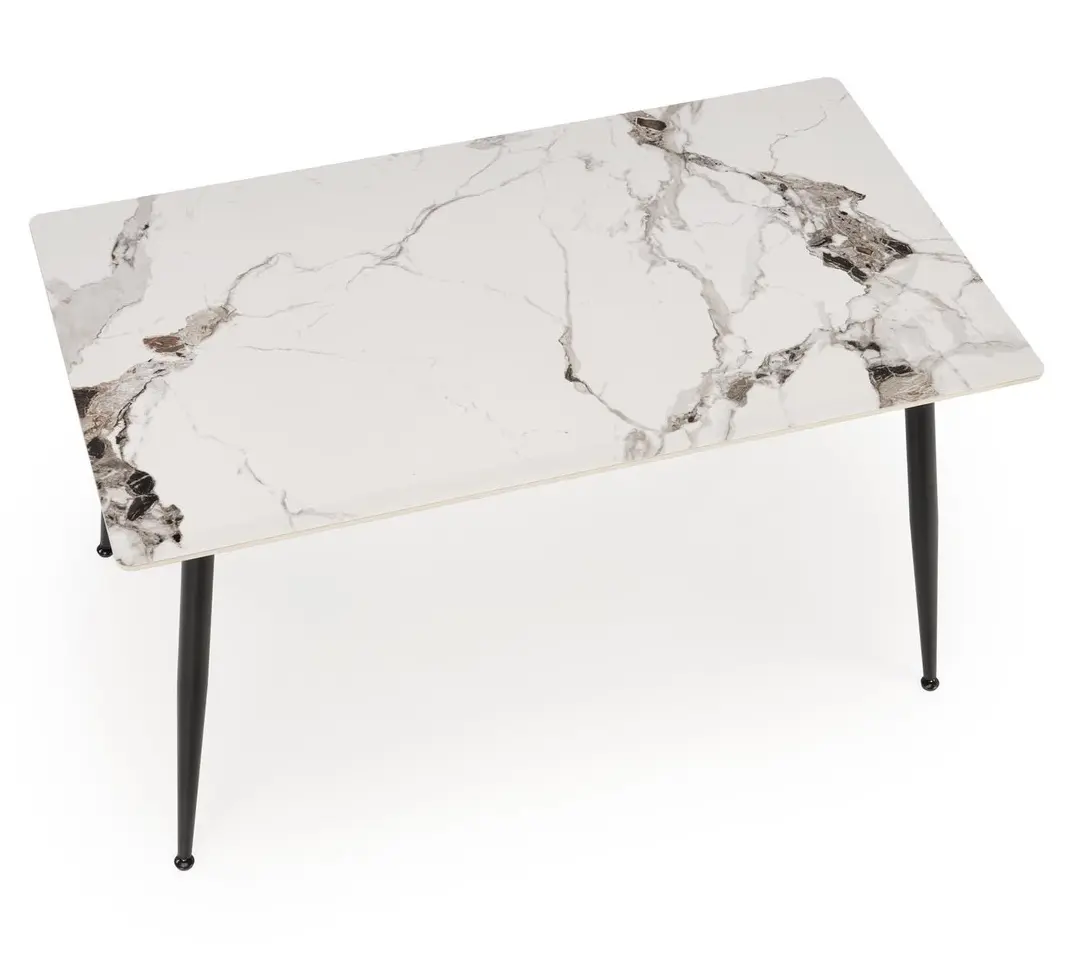 Masa Halmar Emilio 140 (White Marble/Black)