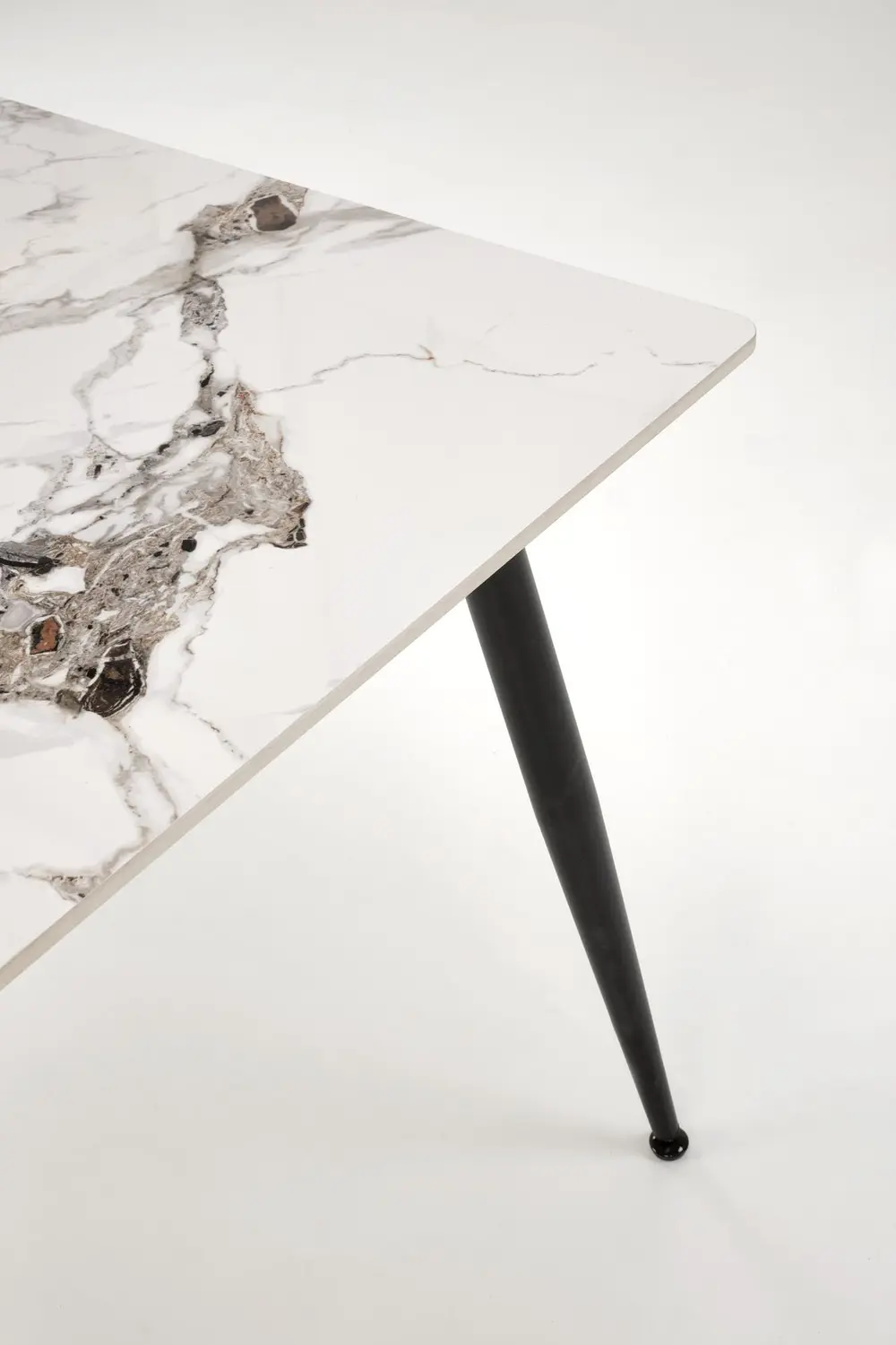 Masa Halmar Emilio 140 (White Marble/Black)