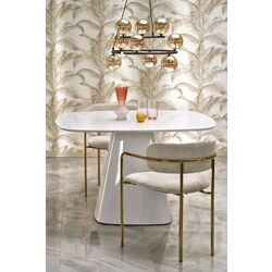 Masa Halmar Flavio 120x120 (White Gloss) Thumb