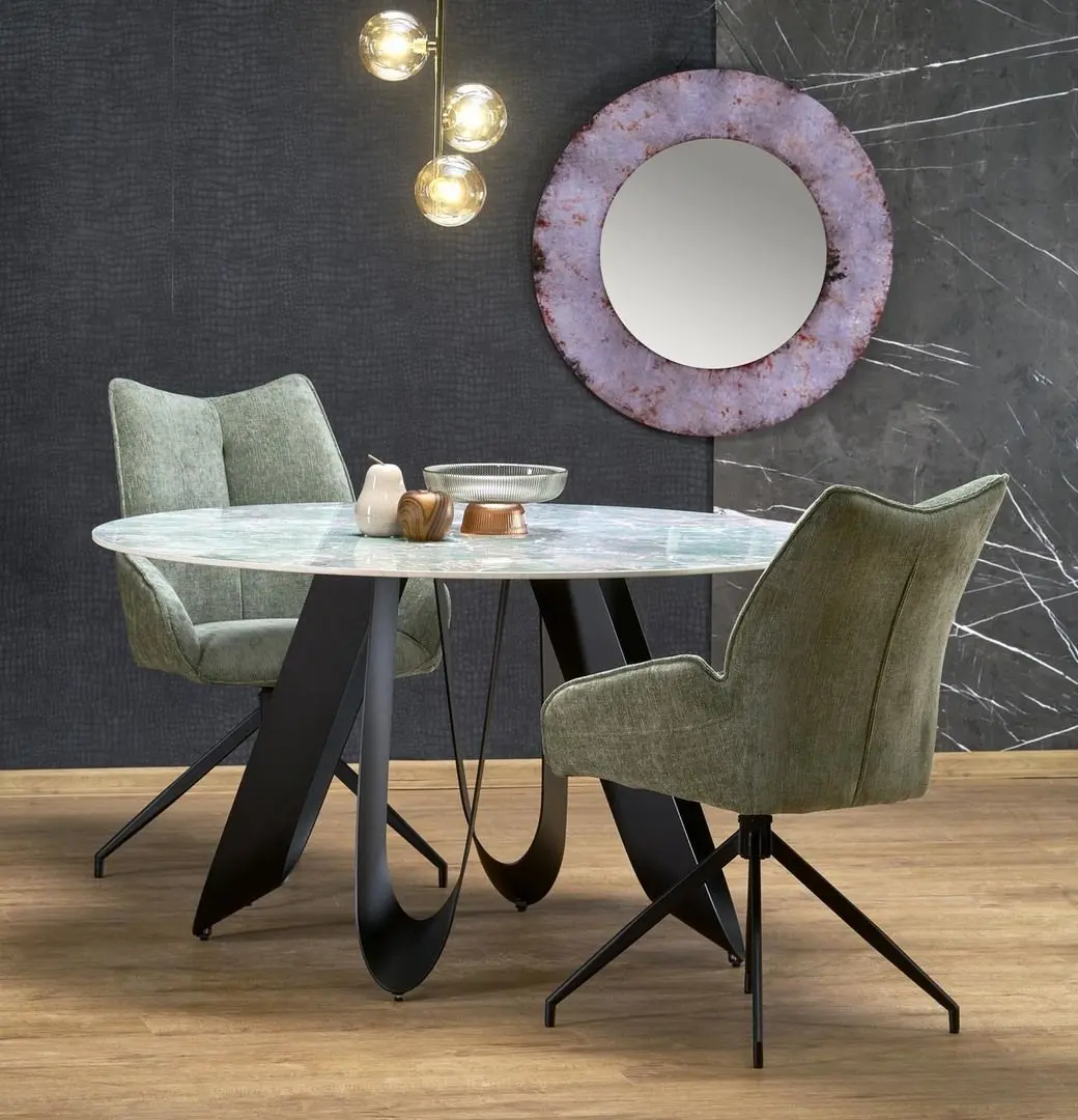 Masa Halmar Giovani (Green Marble/Black) - 2