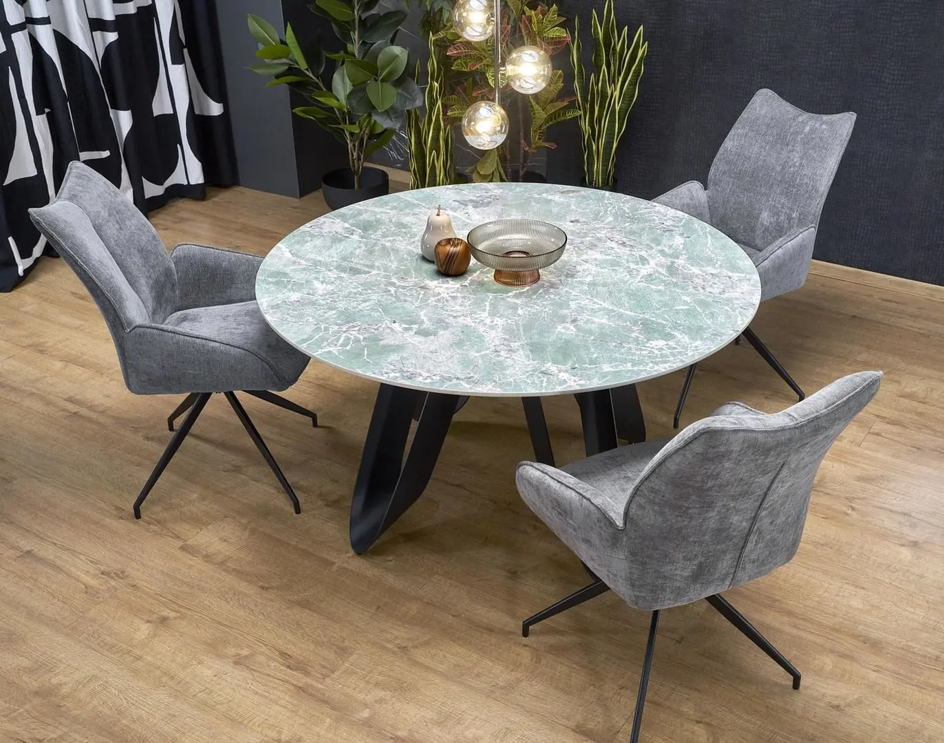 Masa Halmar Giovani (Green Marble/Black) - 3