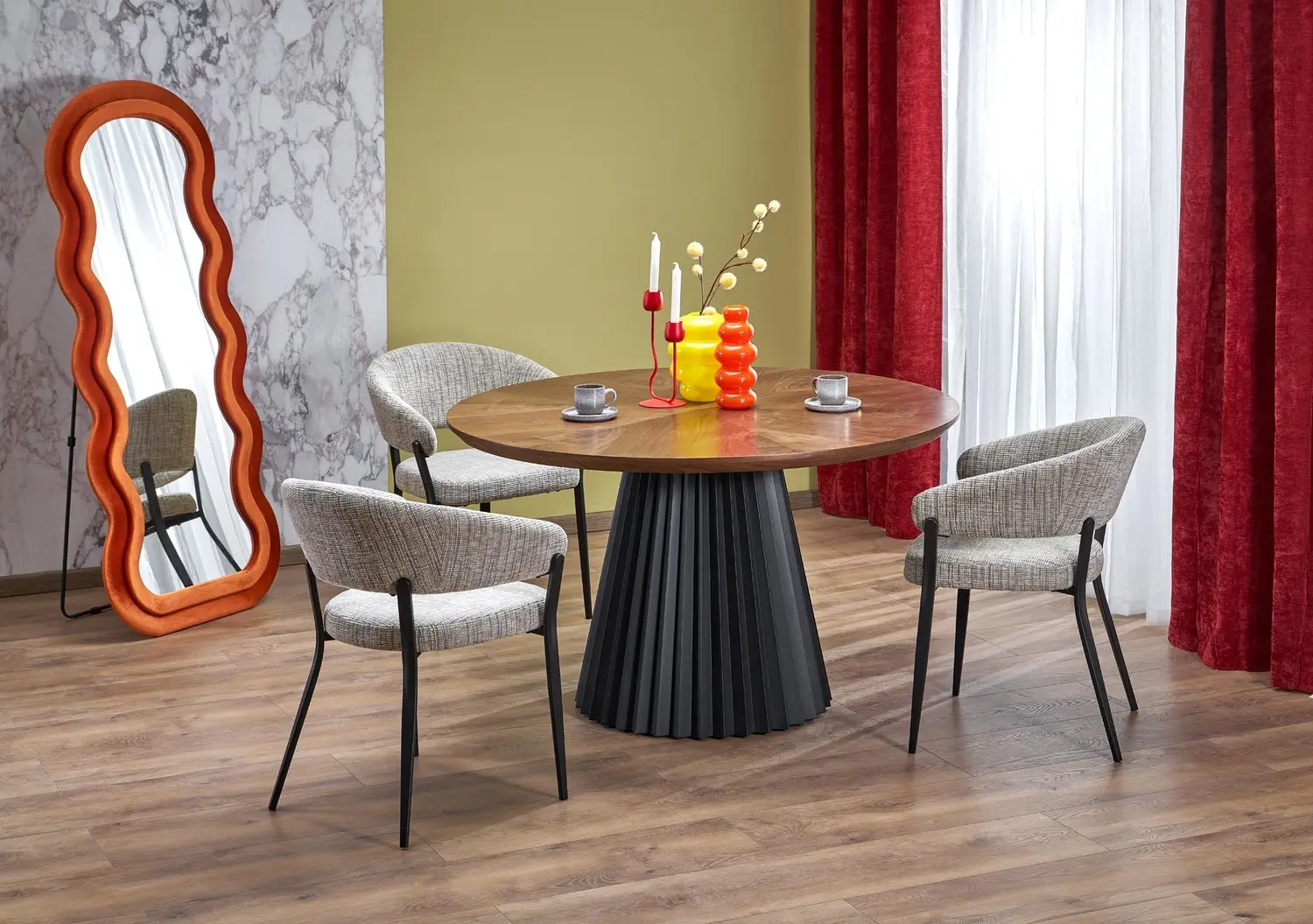 Стол Halmar Hevelius (Walnut/Black)