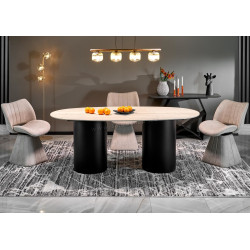 Стол Halmar Julius (Light Travertine/Black)