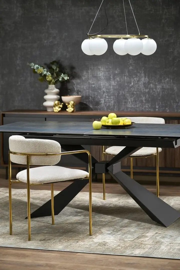 Masa Halmar Luciano 76x180/230 (Blue Marble/Black)