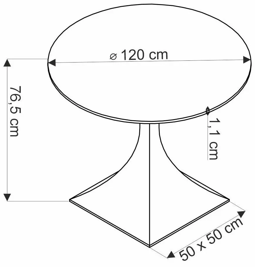 Masa Halmar Manuel 765x120 (Black Marble/Black)