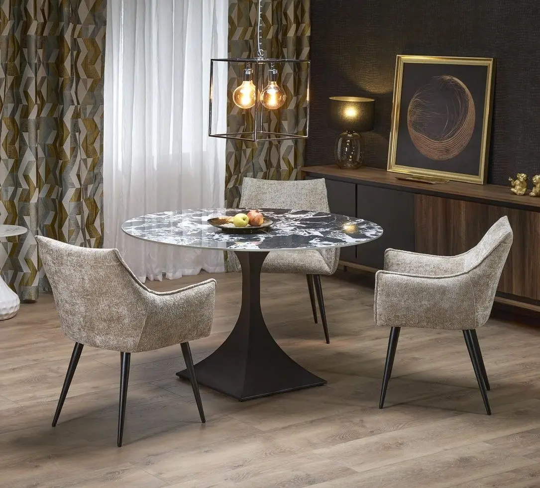 Masa Halmar Manuel 765x120 (Black Marble/Black)