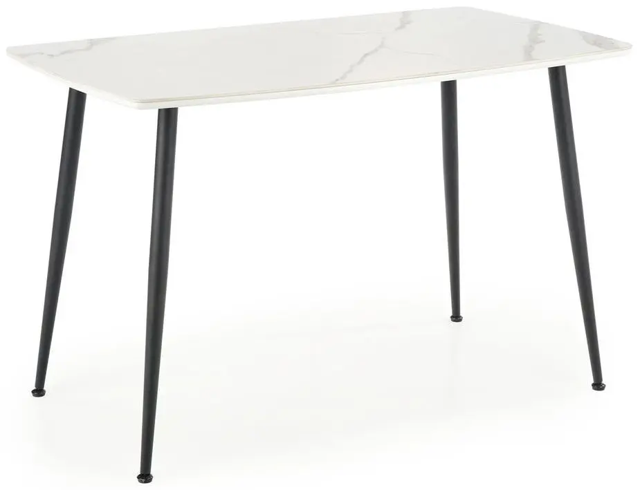 Masa Halmar Marco 120x77 (White Marble/Black)