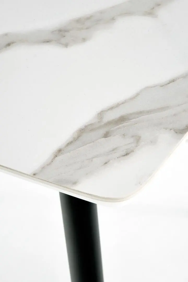 Masa Halmar Marco 120x77 (White Marble/Black)