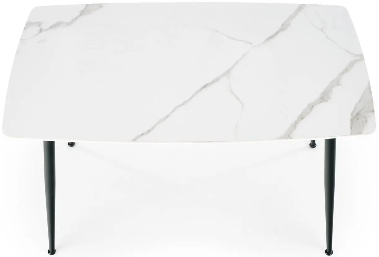 Masa Halmar Marco 120x77 (White Marble/Black)