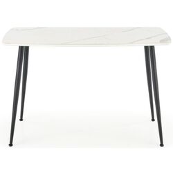 Masa Halmar Marco 120x77 (White Marble/Black) Thumb