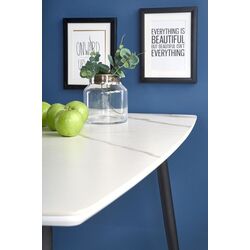 Masa Halmar Marco 120x77 (White Marble/Black) Thumb