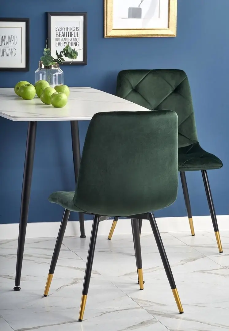 Masa Halmar Marco 120x77 (White Marble/Black)