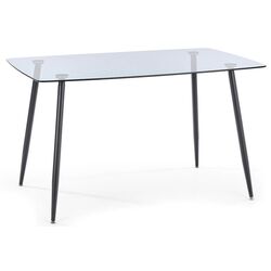 Стол Halmar Next 131 (Smoked/Black) Thumb