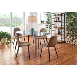 Стол Halmar Next 131 (Smoked/Black) Thumb