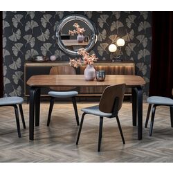 Masa Halmar Pedro 75x160 (Walnut/Black)